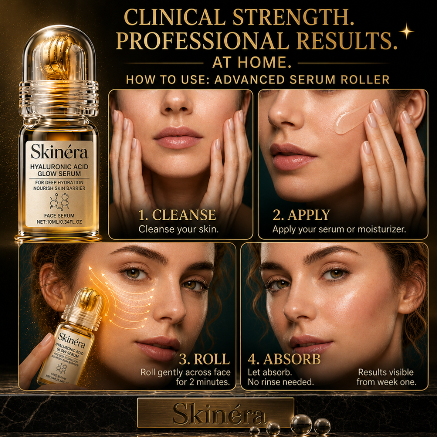 Skinéra Advanced Serum Roller — 2-Minute Glow Ritual