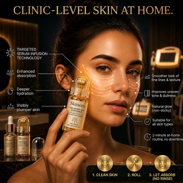 Skinéra Advanced Serum Roller — 2-Minute Glow Ritual