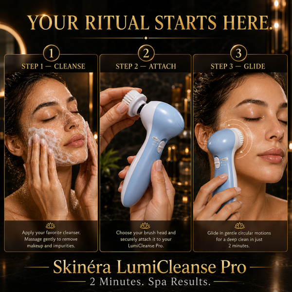 Skinéra LumiCleanse Pro — Electric 5-in-1 Facial Renewal System