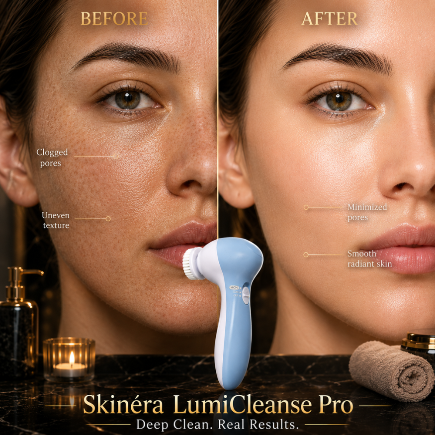 Skinéra LumiCleanse Pro — Electric 5-in-1 Facial Renewal System